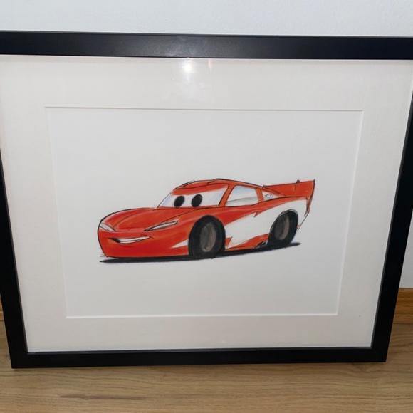 Disney PIXAR Cars ‘Lightening McQueen’ Collectable Framed Print - Pottery Barn - Picture 15 of 15